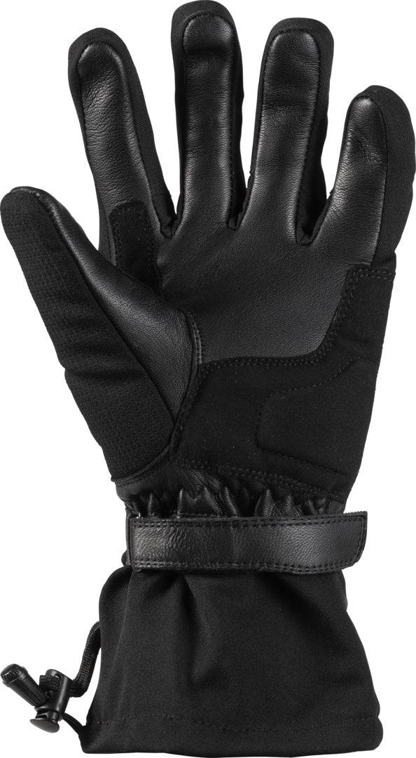 Schwarze iXS Tour LT Handschuh Vail-ST 3.0 für Radsport, mit Schutz- und Komfortmerkmalen, Nahaufnahme der Handschuhleiste
