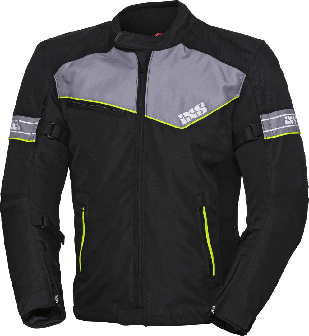 iXS Sport Jacke 5/8 ST schwarz-grau-gelb