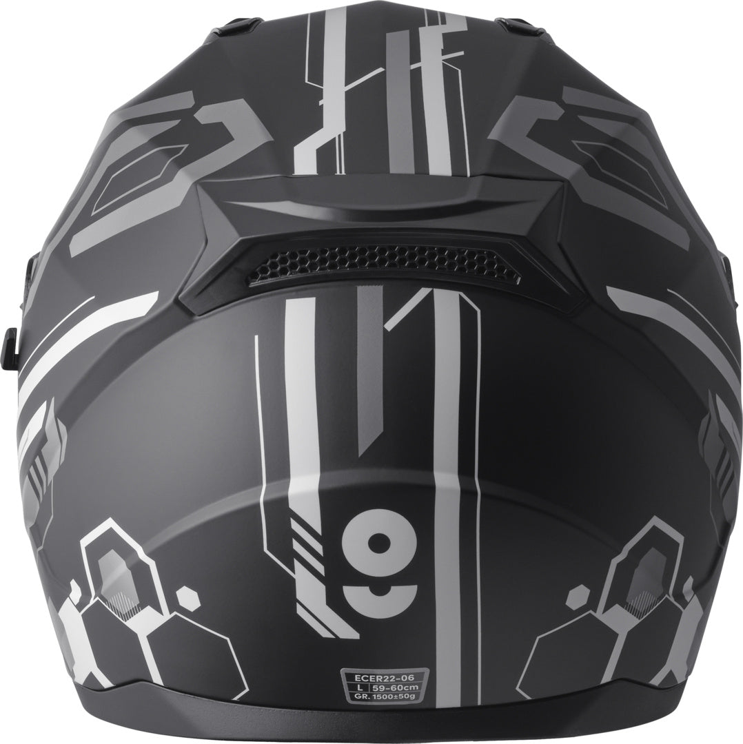 Gms Integralhelm Hexago Graphic grau