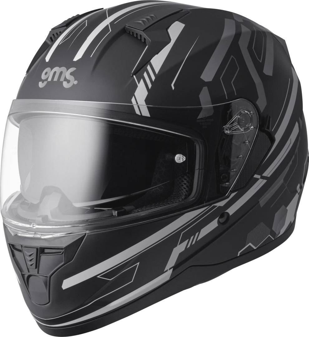 Gms Integralhelm Hexago Graphic grau