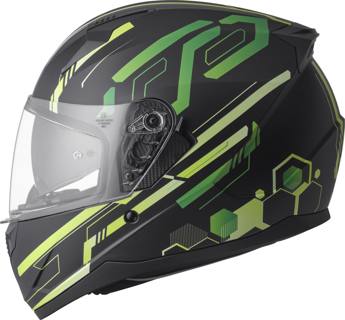 Gms Integralhelm Hexago Graphic grün