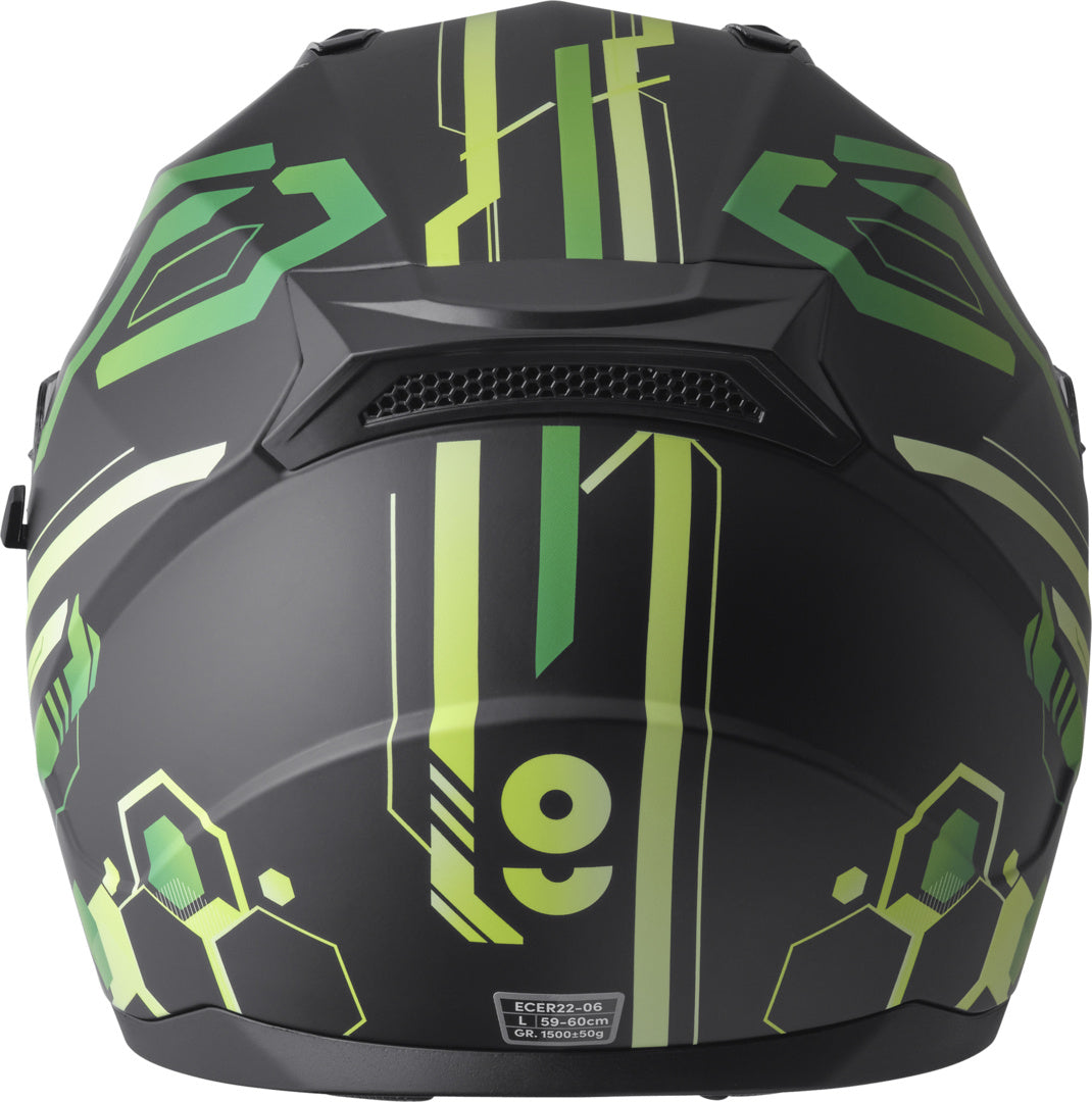 Gms Integralhelm Hexago Graphic grün