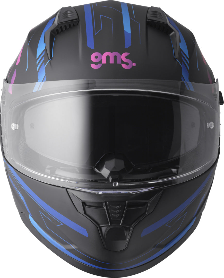 Gms Integralhelm Hexago Graphic blau-violett