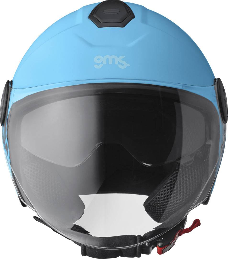 GMS Jethelm Gelato Curaçao, leichter Jethelm mit buntem Design, Sichtscheibe und bequemer Passform, für sicheren Fahrkomfort.