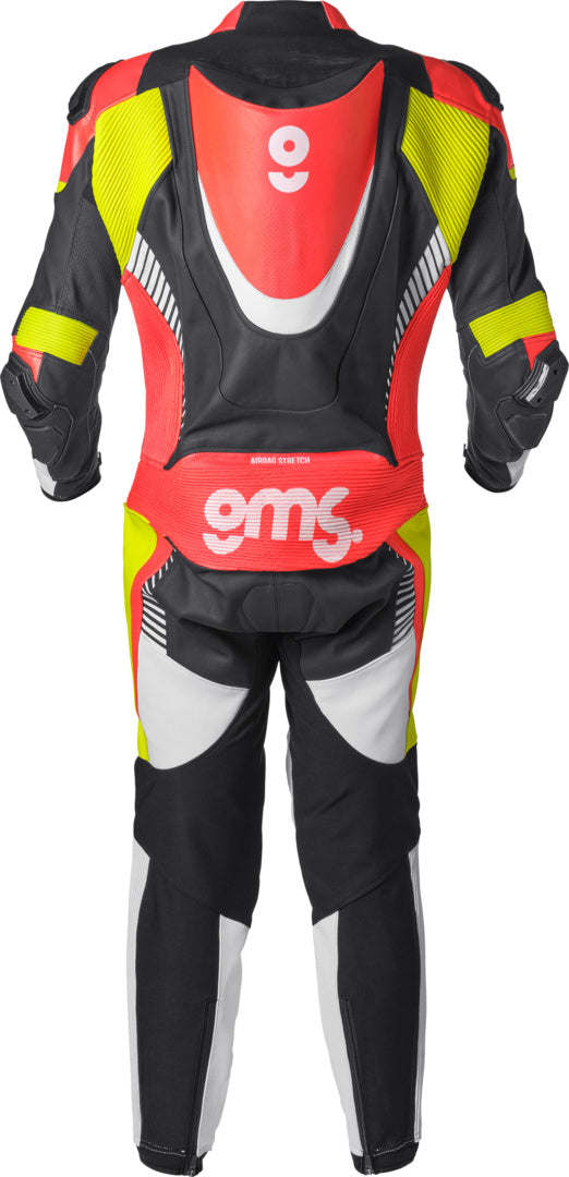 Gms Lederkombi GRC-1 1PCS schwarz-gelb-rot