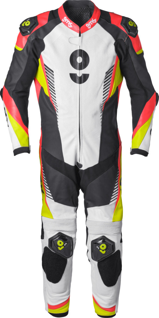 Gms Lederkombi GRC-1 1PCS schwarz-gelb-rot