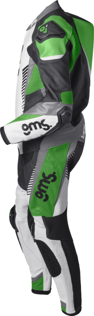 Gms Lederkombi GRC-1 1PCS schwarz-weiss-grün