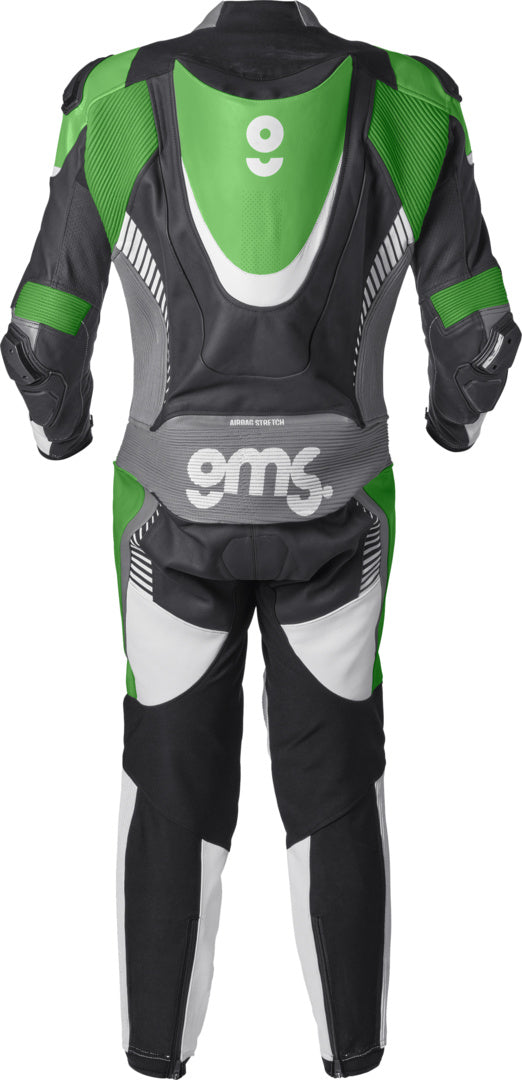 Gms Lederkombi GRC-1 1PCS schwarz-weiss-grün
