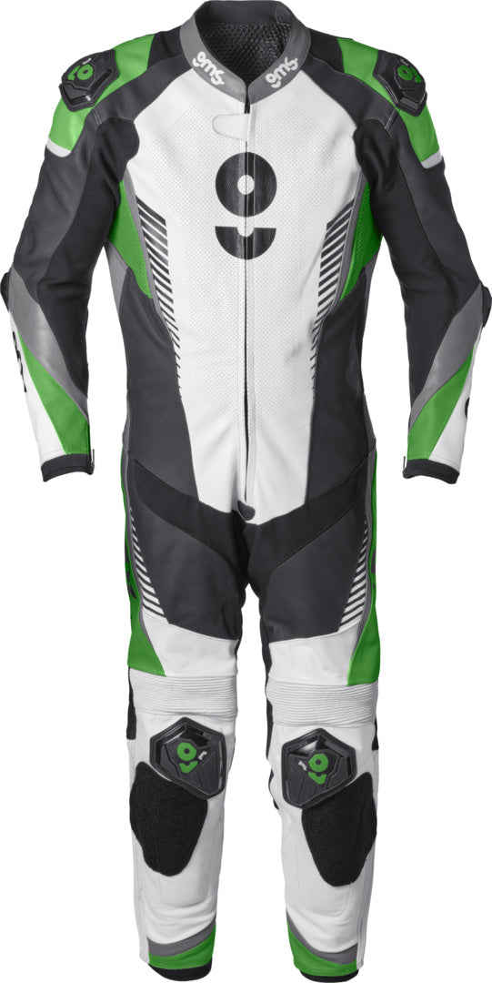 Gms Lederkombi GRC-1 1PCS schwarz-weiss-grün