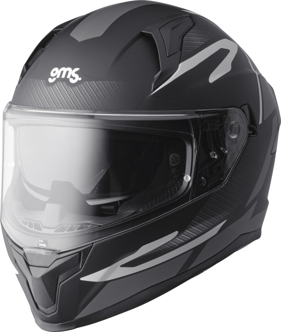 Gms Integralhelm Velox Graphic matt schwarz-grau