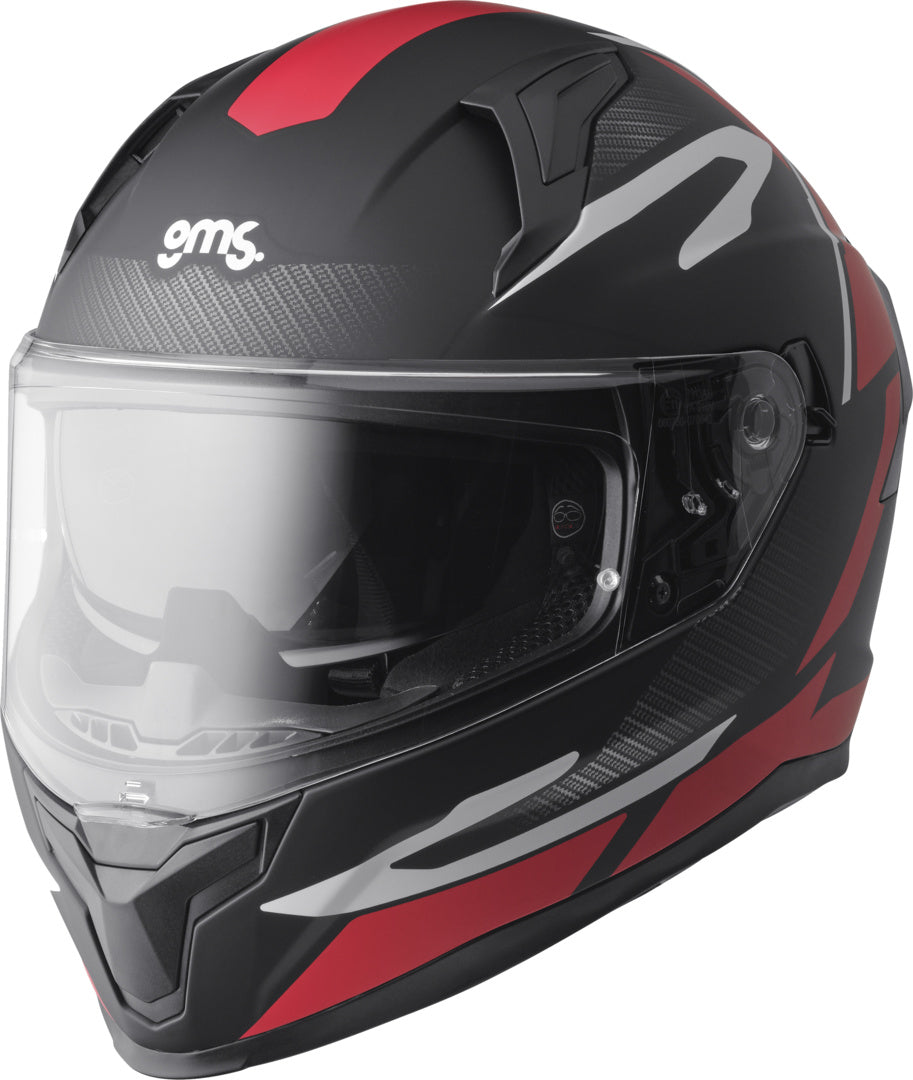 Gms Integralhelm Velox Graphic matt schwarz-rot-weiss