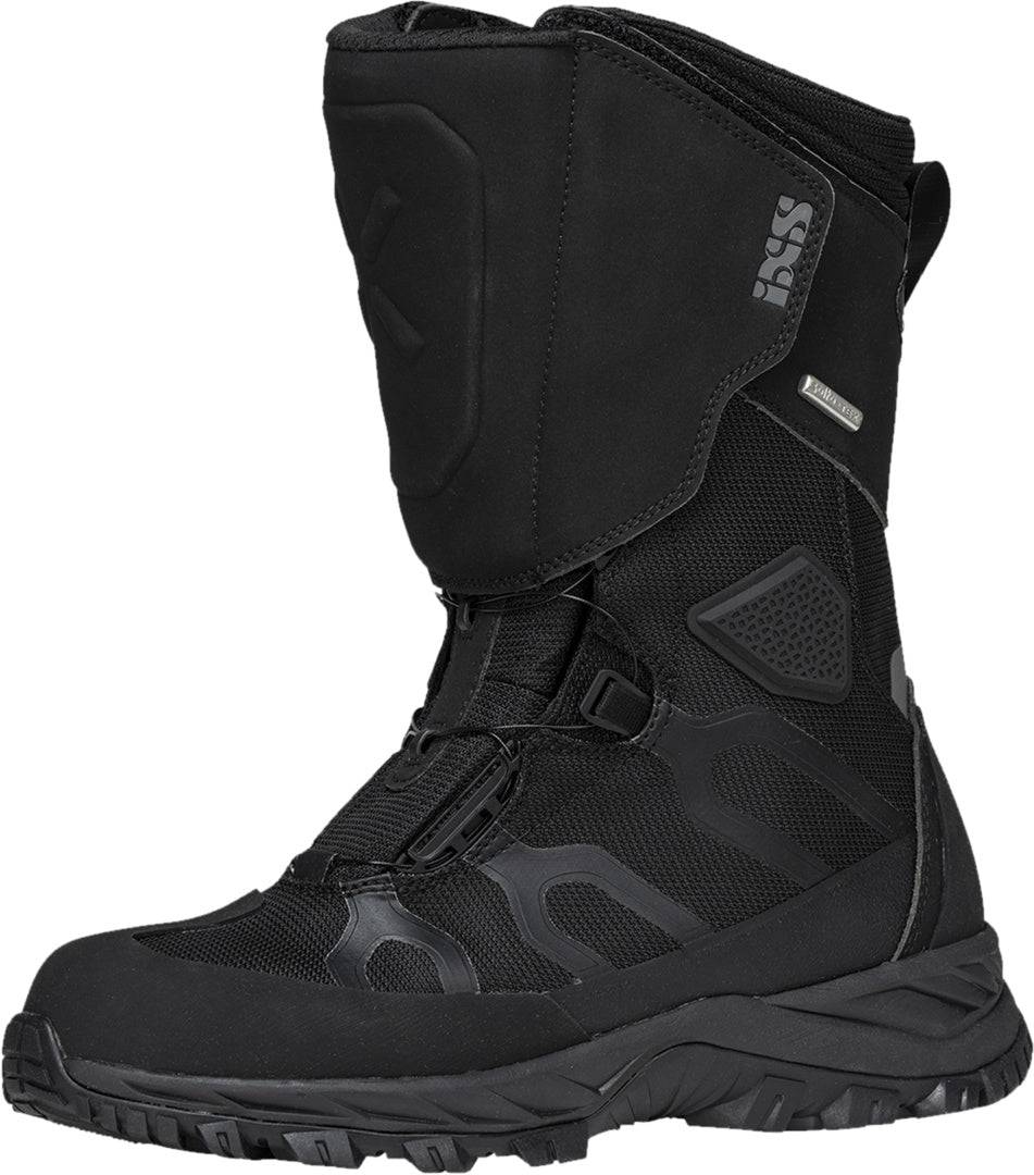 Schwarze iXS Venture-STX 1.0 Stiefel mit robustem Design und Schnürung, geeignet für Outdoor- und Wandertouren.