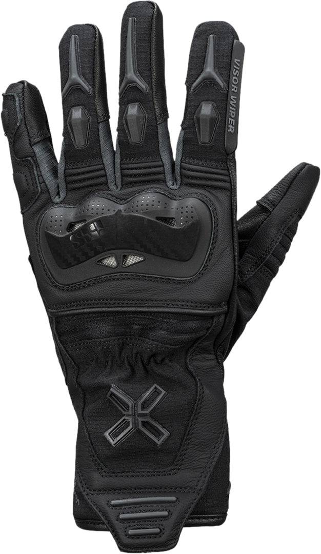 Schwarze iXS Rapid-Air 1.0 Handschuhe aus atmungsaktivem Material mit robusten Handflächen für Radfahrer.