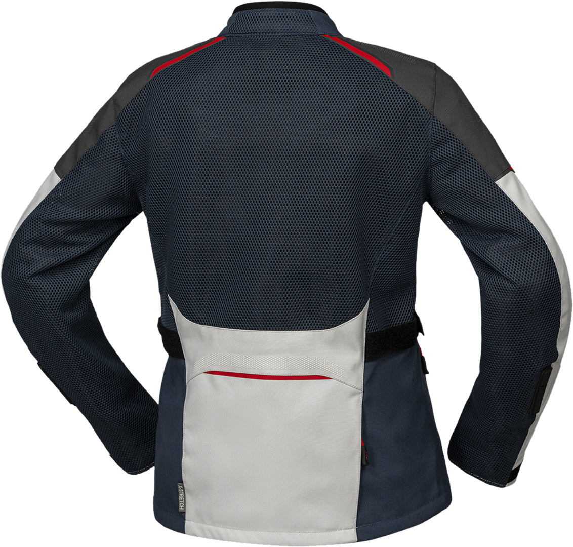 iXS Damen Tourster-BigAir 1.0 Jacke hellgrau-blau-rot