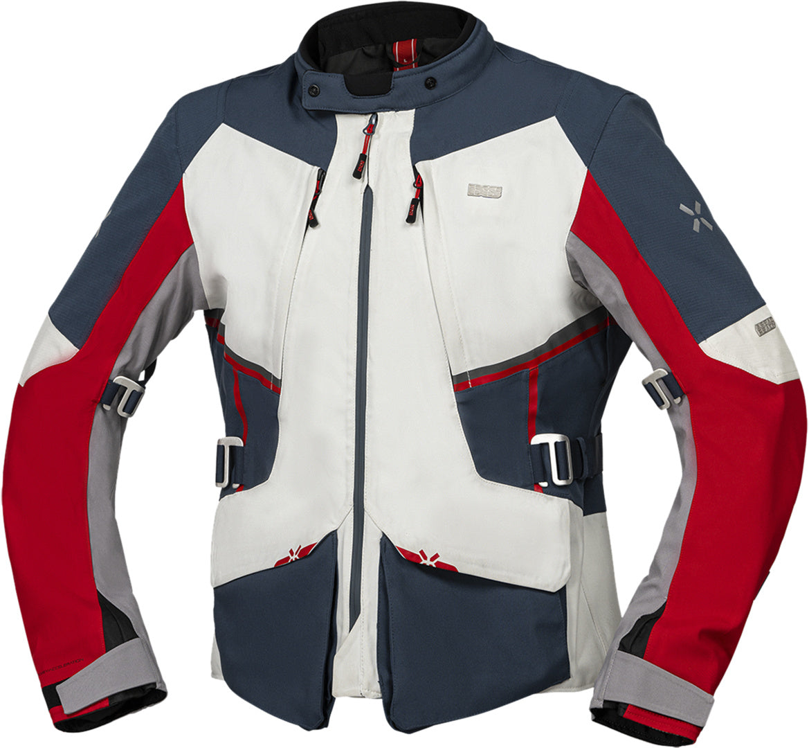 iXS Tourster-STX 1.0 Laminatjacke hellgrau-blau-rot