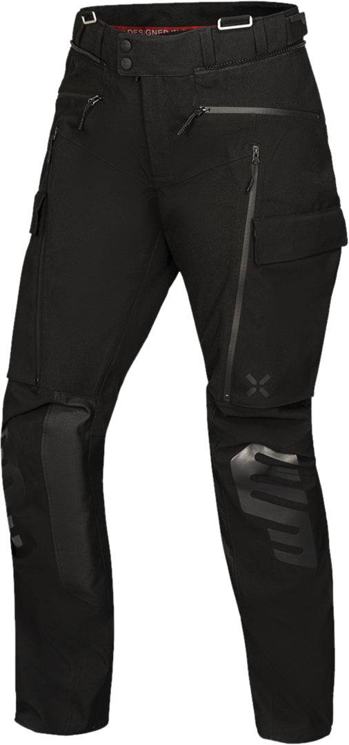 Schwarze Damen-Laminathose von iXS Venture-STX 1.0 für Abenteuer, wasserdicht und atmungsaktiv, mit Reißverschlüssen und verstellbaren Nähten