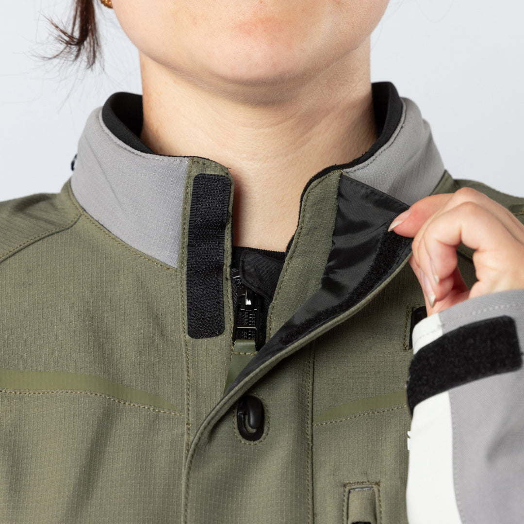 iXS Damen Venture-STX 1.0 Laminatjacke hellgrau-oliv