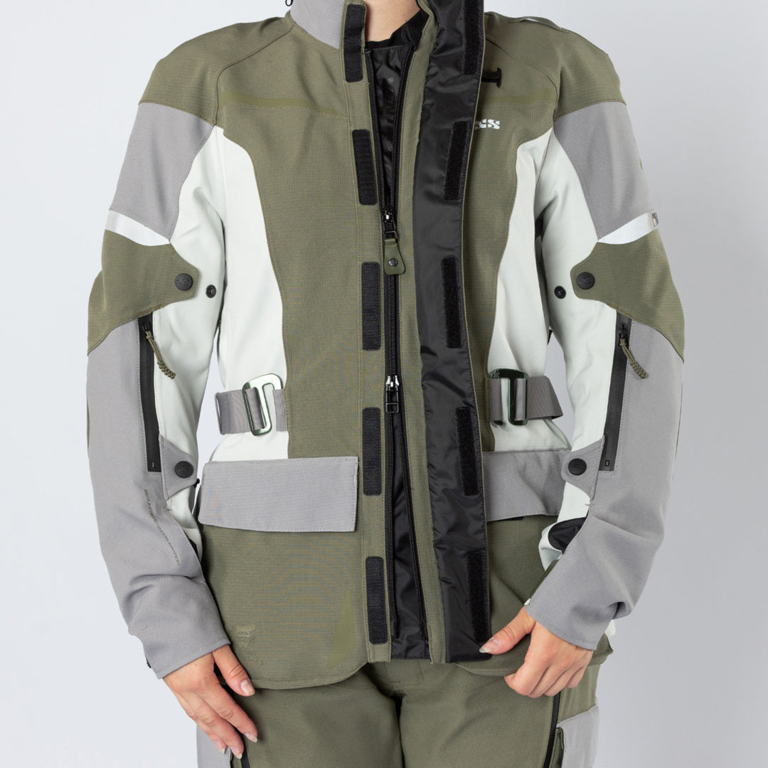 iXS Damen Venture-STX 1.0 Laminatjacke hellgrau-oliv