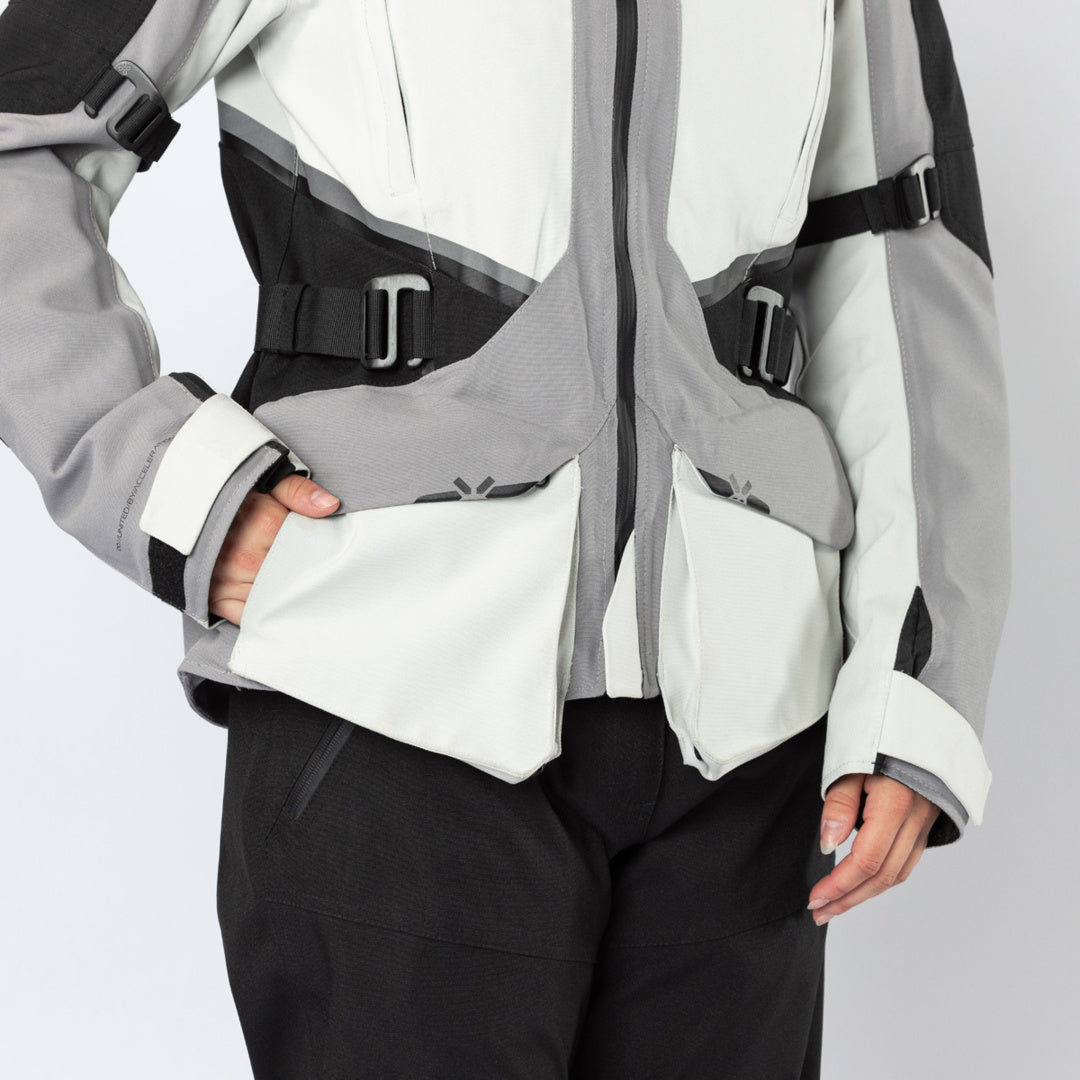 iXS Damen Tourster-STX 1.0 Laminatjacke hellgrau-grau