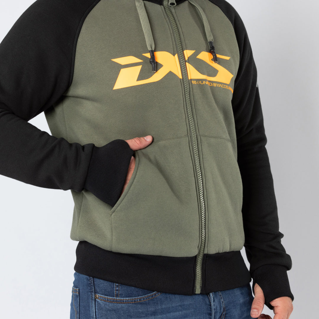 iXS Rapid 1.0 Hoodie oliv-orange