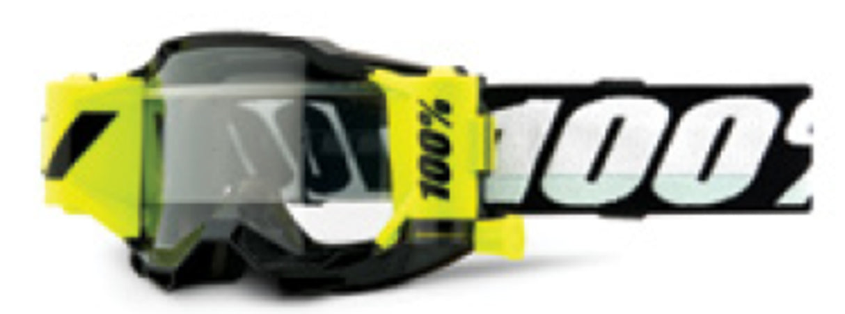 100% ACCURI 2 Jr. FORECAST Motocrossbrille Black-Clear Lens