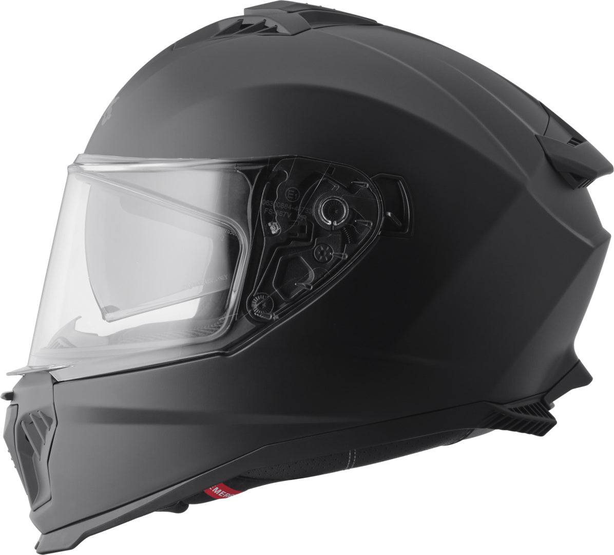 Schwarzer, matter GMS Integralhelm Gelero mit schützender, glatter Oberfläche für sicheren Motorradfahrkomfort