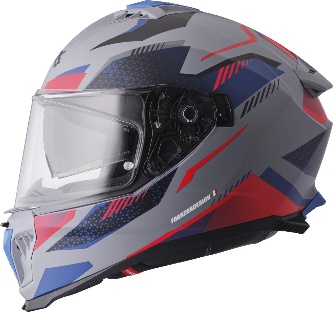 Gms Integralhem Gelero matt grau-blau-rot