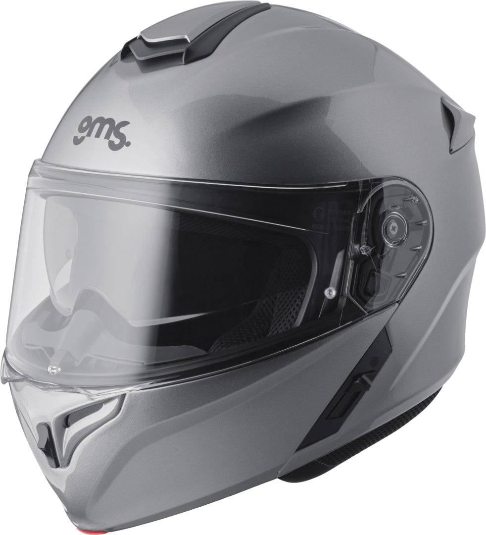 Gms Klapphelm Aperio Titan, Integralhelm mit klappbarem Visier und robustem Titan-Design, in schwarzer Farbgebung.