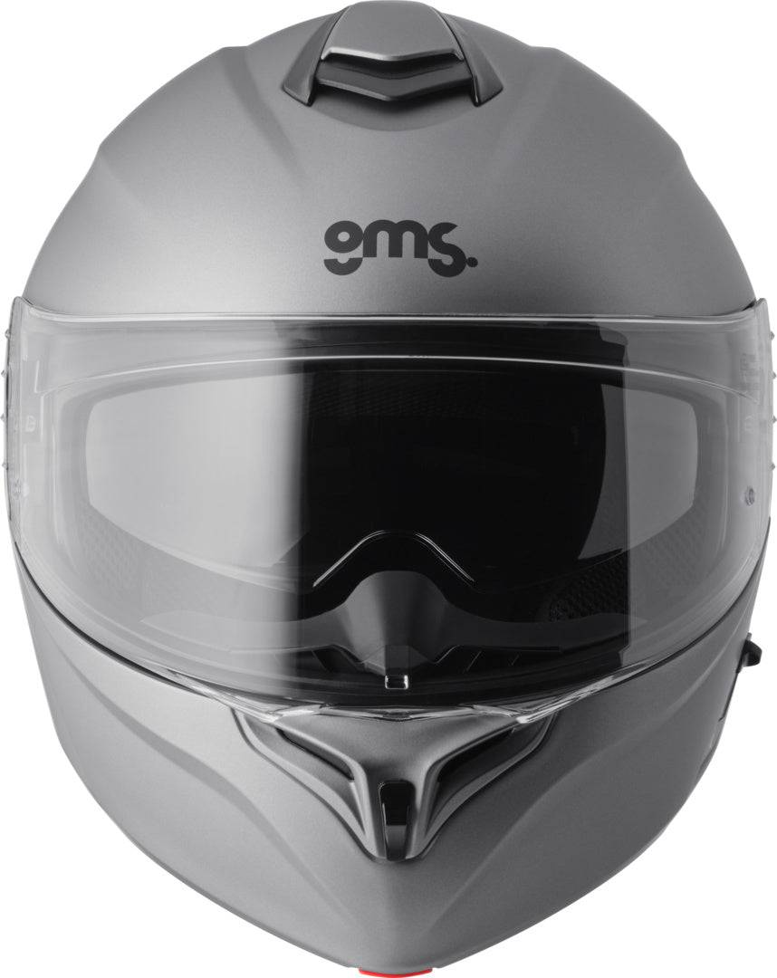 GMS Klapphelm Aperio Titan Matt, Integralhelm in mattem Titan-Finish mit Visier und Komfortpolster, Schutzhelm für Motorradfahrer