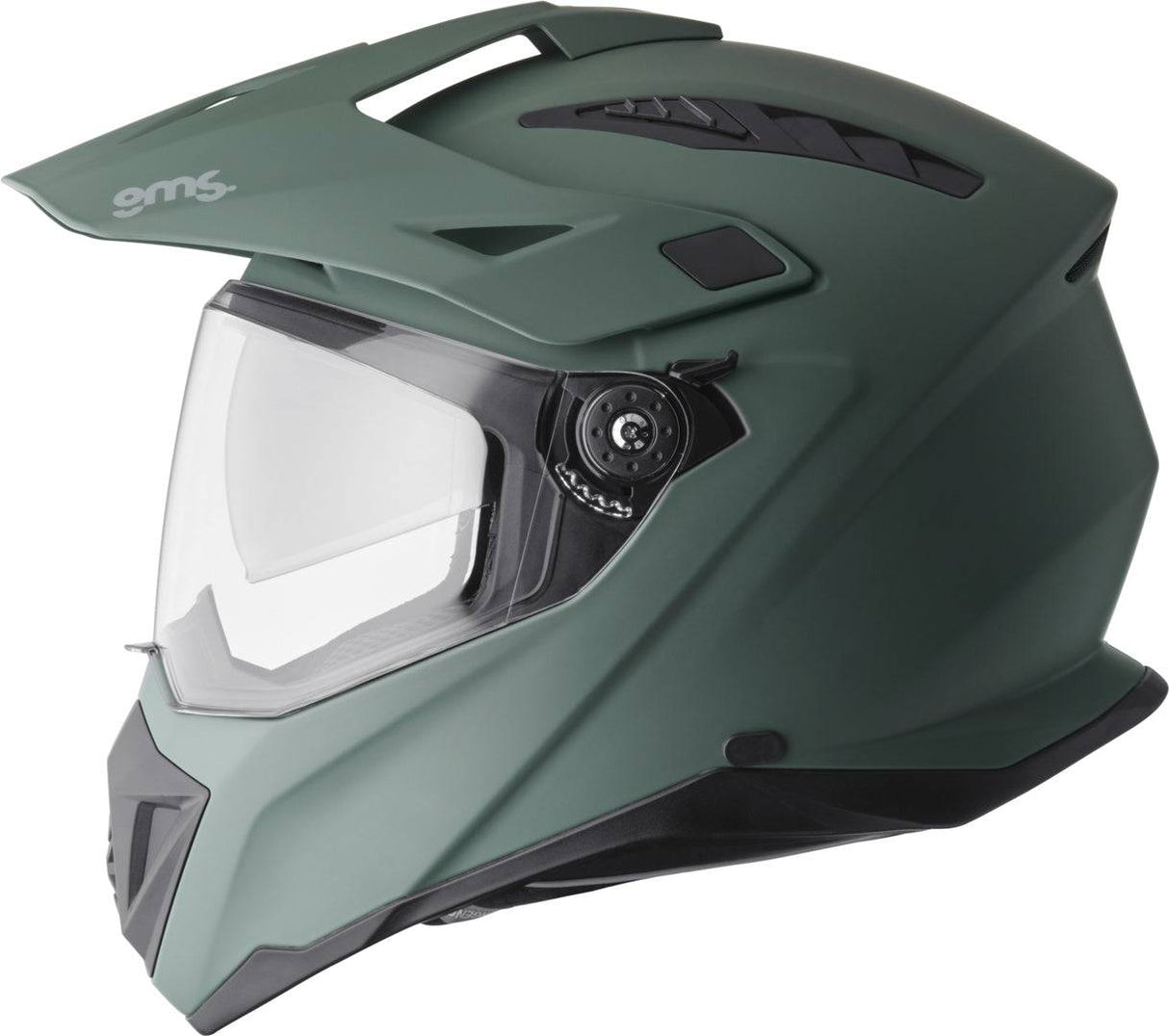 GMS Adventus Endurohelm in mattem Olivgrün, robustes Schutzhelmmodell für Mountainbiking und Enduro-Abenteuer