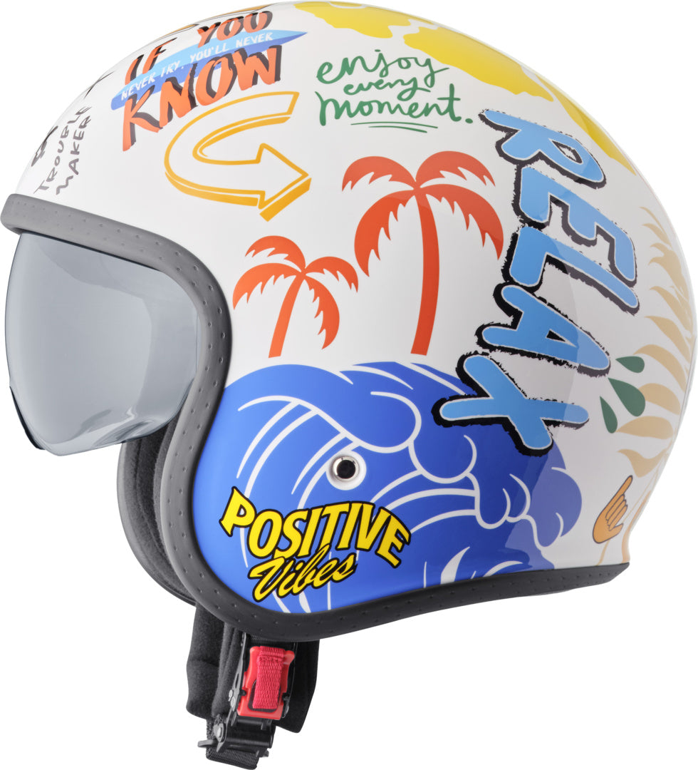 Gms Jethelm Ride & Surf weiss-gelb-blau summer vibes