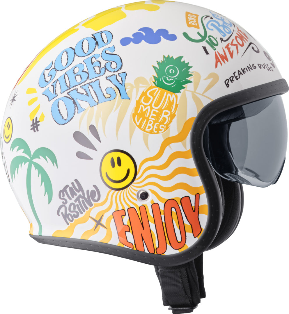 Gms Jethelm Ride & Surf weiss-gelb-blau summer vibes