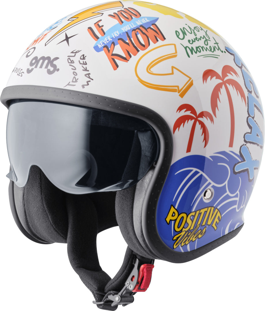 Gms Jethelm Ride & Surf weiss-gelb-blau summer vibes
