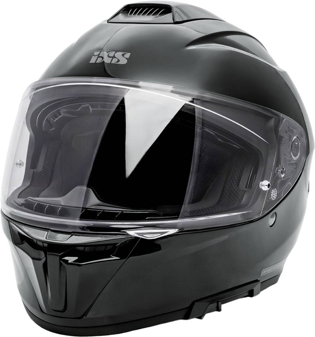 Schwarzer iXS Rapid 1.0 Integralhelm mit Visier und Belüftung für sicheren Schutz beim Motorradfahren