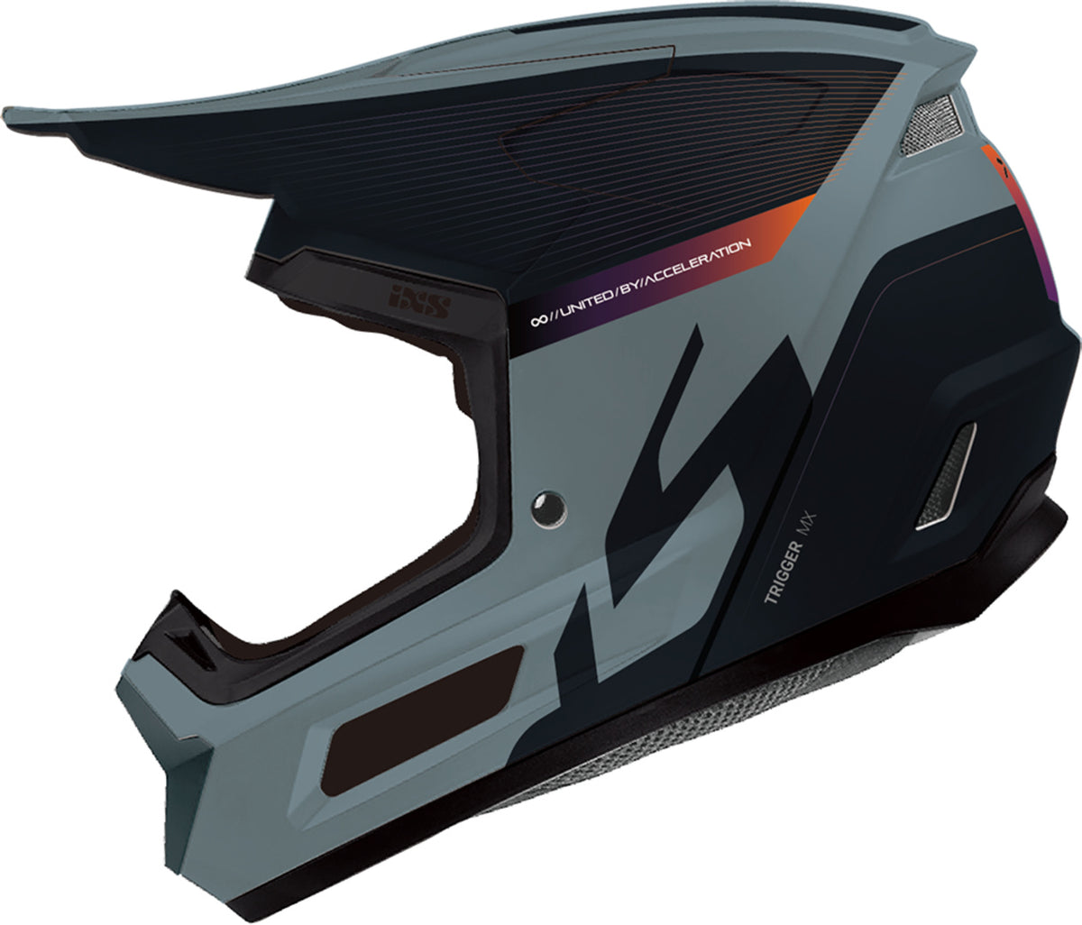iXS Trigger MX 1.0 MIPS Fullface grau-schwarz