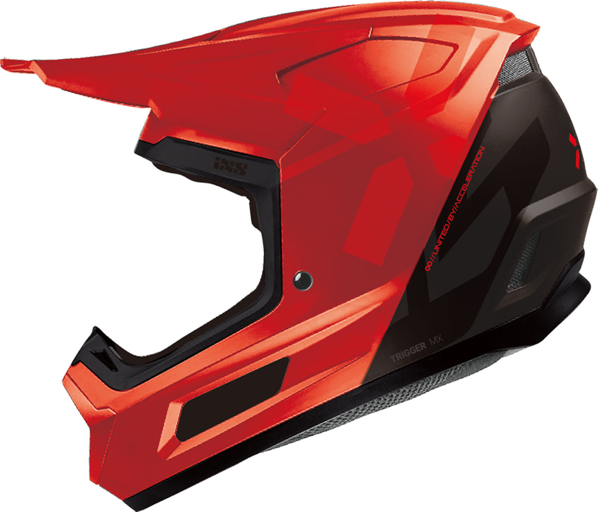 iXS Trigger MX 1.0 MIPS Fullface matte rot-schwarz