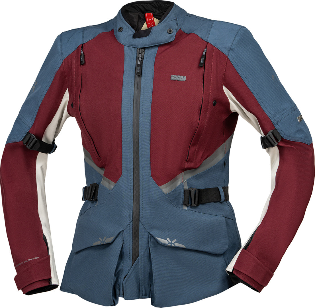 iXS Damen Tourster-STX 1.0 Laminatjacke weinrot-blau-cool grey