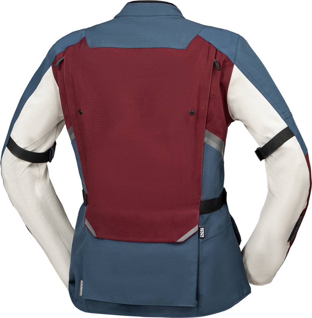 iXS Damen Tourster-STX 1.0 Laminatjacke in Weinrot, Blau und Cool Grey, Outdoor-Adventure Jacke, wetterfest und atmungsaktiv