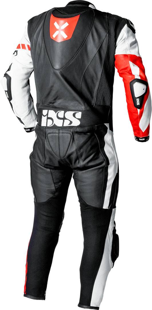 iXS Ace 1.0 Lederkombi Einteiler schwarz-weiss-rot