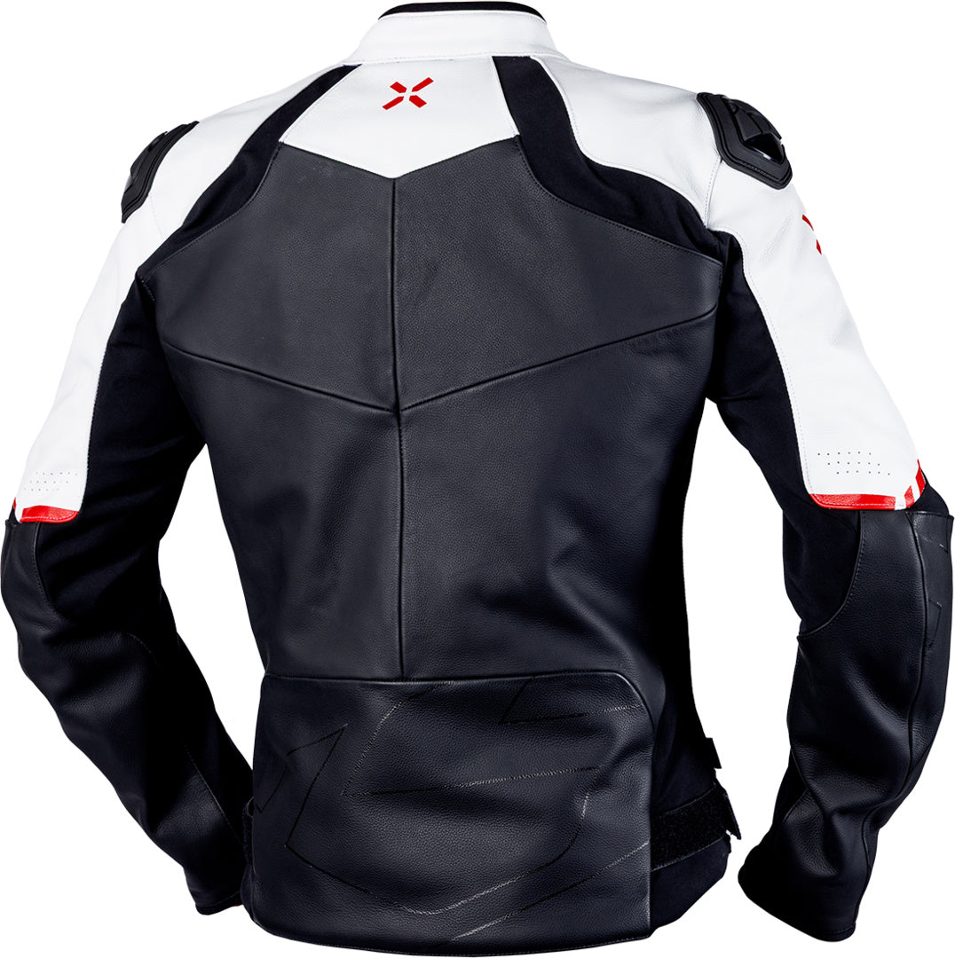 iXS Ace 1.0 Lederjacke schwarz-weiss-rot