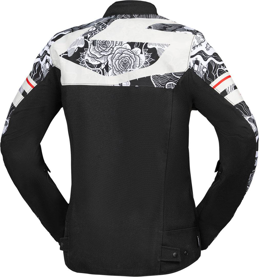 Schwarze Damen Touren-Laminatjacke iXS Rapid-STX 2.1 mit grauen Akzenten, wasserdicht und atmungsaktiv.