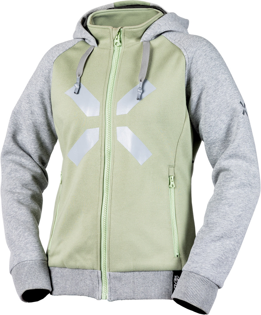 iXS Damen Rapid 1.0 Hoodie hellgrün-cool grey