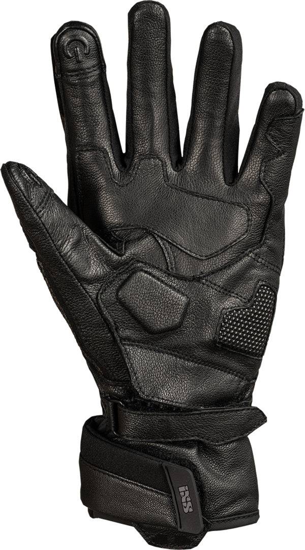 Schwarze Damen-Tourster-GTX 1.0 Laminathandschuhe von iXS mit dunklen Grautönen, geeignet für Outdoor-Aktivitäten