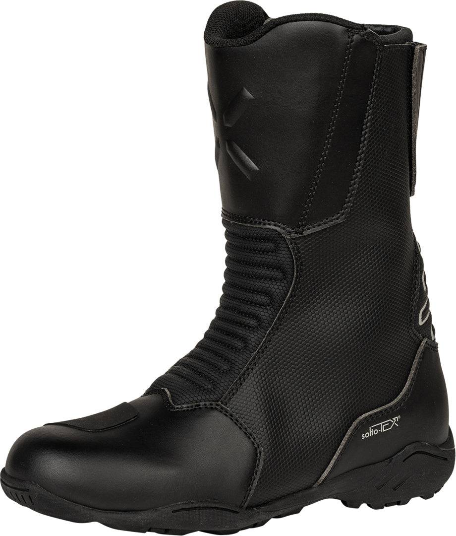 Schwarze iXS Damen Tourster-STX 1.0 Stiefel aus robustem Material, für Komfort und Schutz beim Motorradfahren.