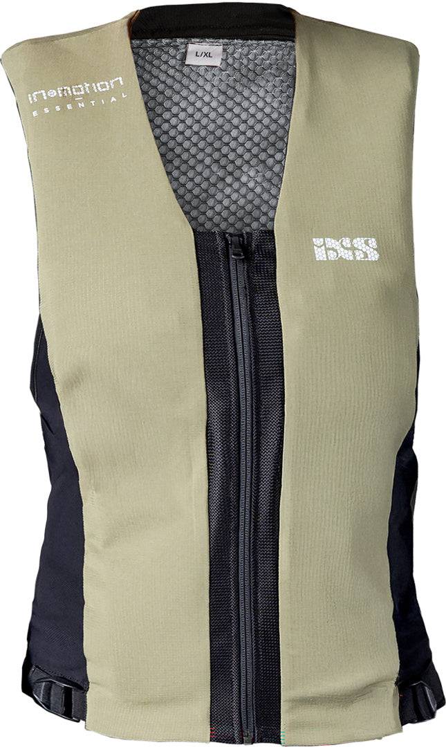iXS Airbag Weste IPRO 1.0 in Oliv-Schwarz, moderne Sicherheitsweste für den Schutz beim Radfahren oder Motorradsport