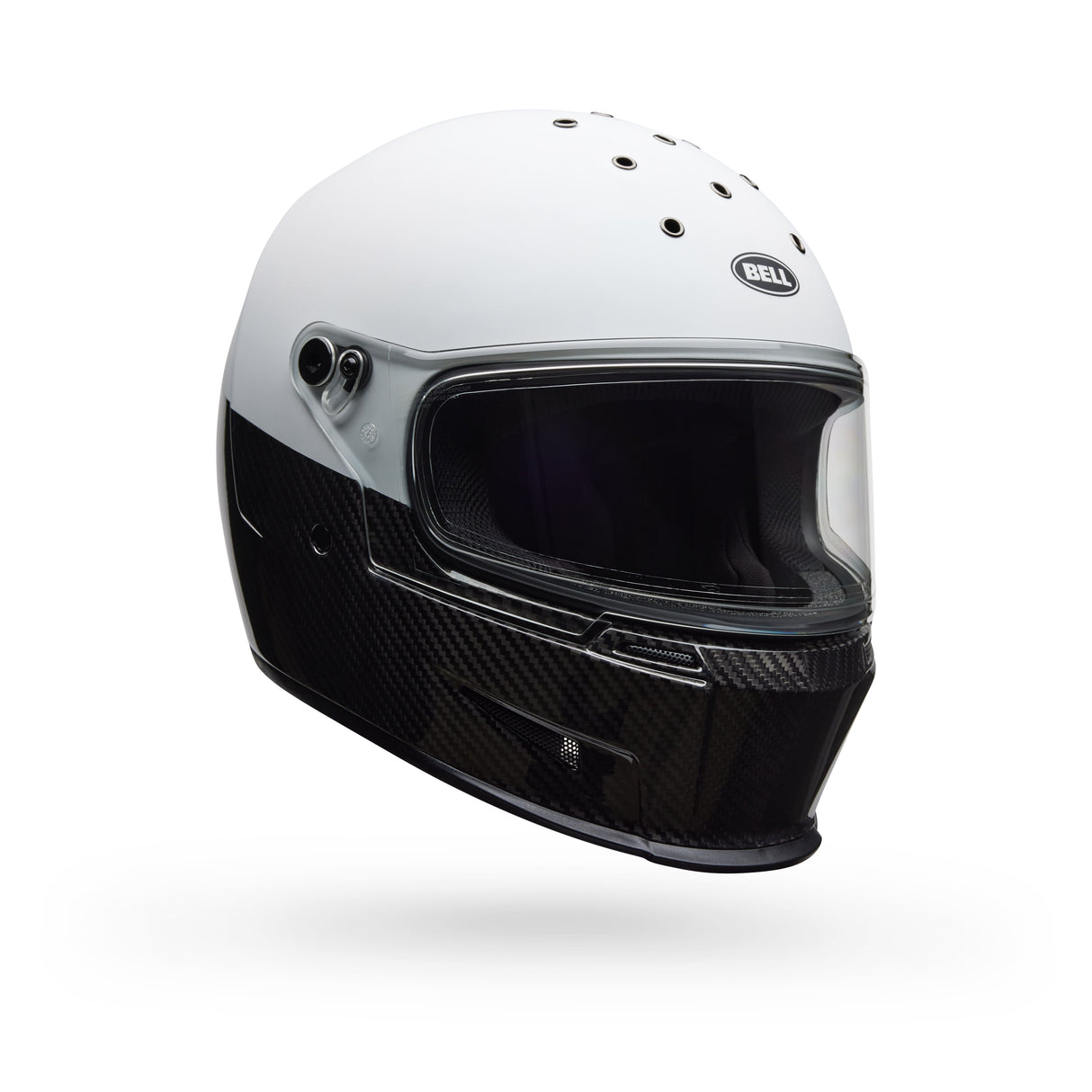 Bell Eliminator Carbon Diverge Weiss/Schwarz Integralhelm