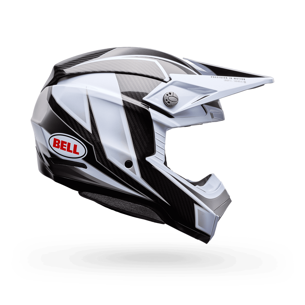 Bell Moto-10 Spherical Grid Weiss/Schwarz/Grau Motocrosshelm