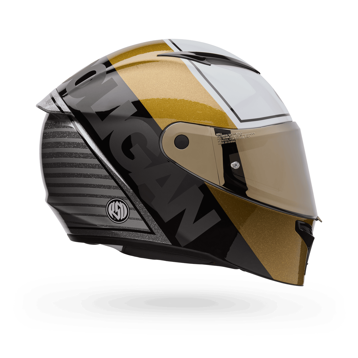 Bell Lithium Mips Plus Rsd Obispo Weiss/Gold Integralhelm