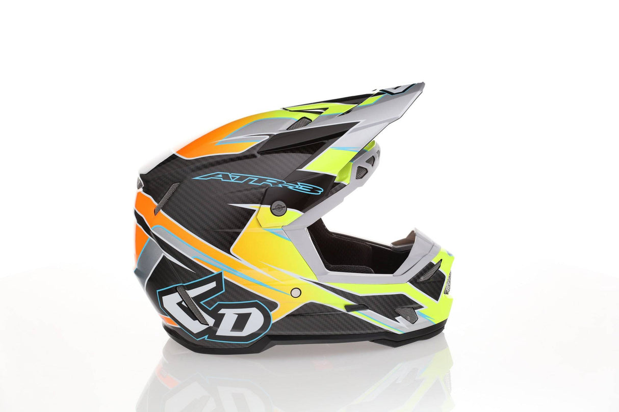 Motocrosshelm 6D ATR-3Y Reflex Graphic glänzend Neon Gelb mit reflektierenden Elementen, leichter und sicherer Schutzhelm