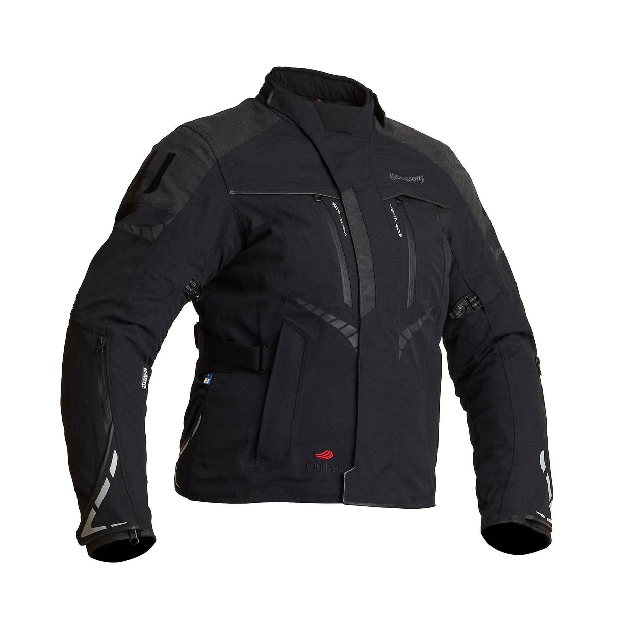 Damen Motorradjacke Halvarssons Vimo in Schwarz, langlebige Adventure-Jacke mit robustem Material und sportlichem Design